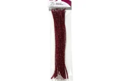 Tinsel Stems – 6mm 12″ – 25pc. – Red