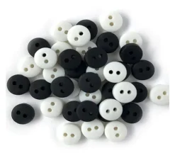 Tiny Buttons Black and White #TB1350