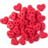 Tiny Buttons Red Hearts Micro #TB1826