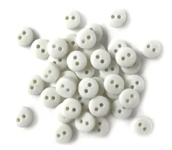 Tiny Buttons White Round #TB1556