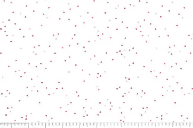 Tiny Pink Blossom Tossed on White