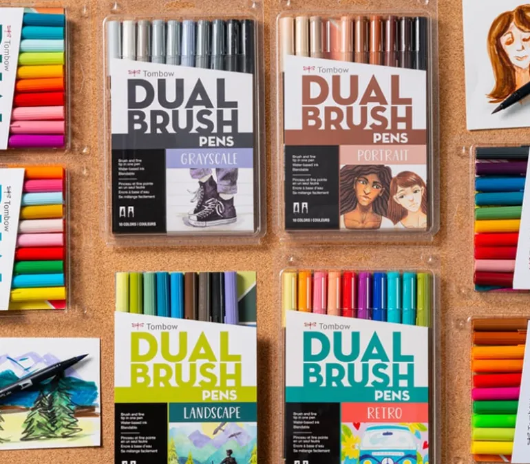 Tombow Dual Brush Pen – 10 Color Sets – (view colors)