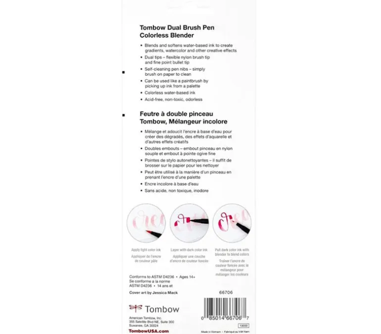 Tombow Dual Brush Pen Set – Colorless Blender – 3 Piece
