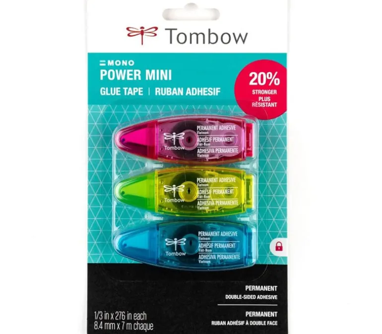 Tombow Power Glue Tape – 3 Piece Permanent Adhesive Set