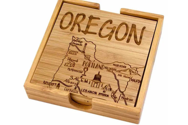 Totally Bamboo Idaho State Puzzle Coaster Set – 4-Piece Bamboo Coasters