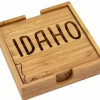 Totally Bamboo Washington State Puzzle Coaster Set – 4-Piece Bamboo Coasters