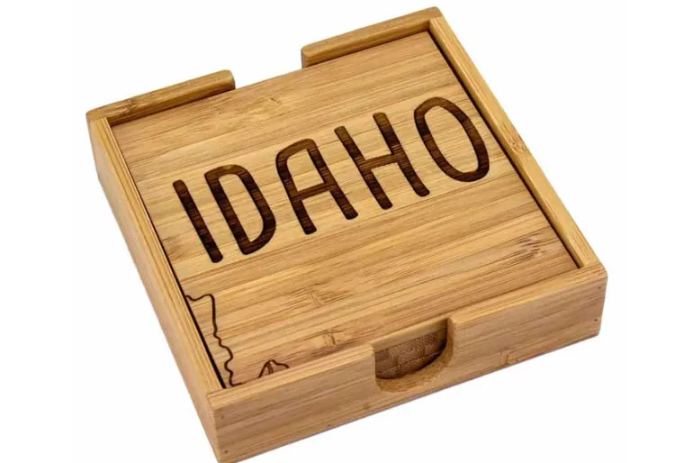 Totally Bamboo Washington State Puzzle Coaster Set – 4-Piece Bamboo Coasters