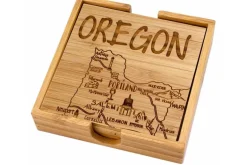 Totally Bamboo Washington State Puzzle Coaster Set – 4-Piece Bamboo Coasters