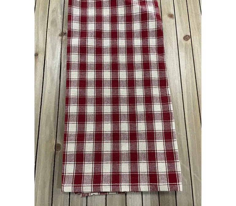 Towel – House Check Red – Tea Dye