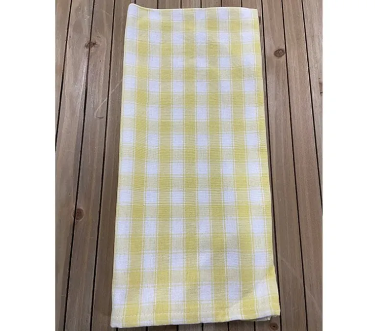 Towel – Mini Check Yellow White