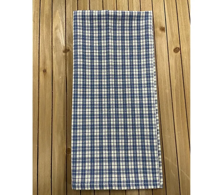Towel – Windowpane Provencal Blue Cream