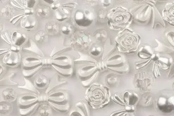 Transparent Acrylic Bow Bead Mix, 40g