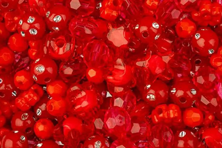 Transparent Acrylic Bow Bead Mix, 40g