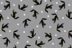 Transylvania Glow in the Dark Black Bats on Orange Ombre