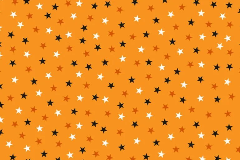 Transylvania Glow in the Dark Black Bats on Orange Ombre