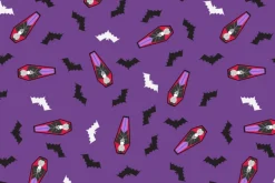 Transylvania Glow in the Dark Terrifying Ticking Stripe Purple
