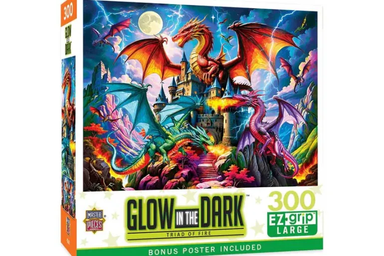 Triad of Fire – 300 Piece Glow-in-the-Dark EZ Grip Puzzle