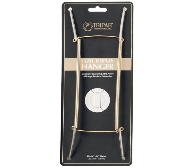 Tripar Plate Wire Hanger – 14-inch to 20-inch – Brass