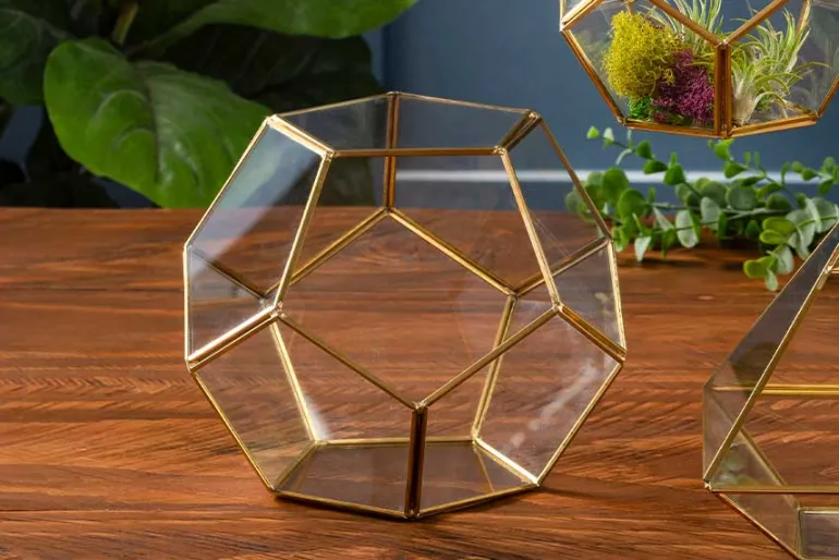 Truncated Glass Terrarium – 7″ x 8″ – Geometric Plant Display