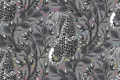 Tula Pink Graywork Just Bearly Carbon