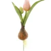 8″ Tulip Spray with Bulb, Pink