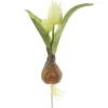 8″ Tulip Spray with Bulb, White