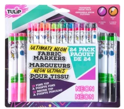 Tulip Ultimate Fabric Brush and Fine Tip Markers – 24 Piece