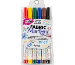 Tulip Write Fabric Marker – 6 Piece – Primary