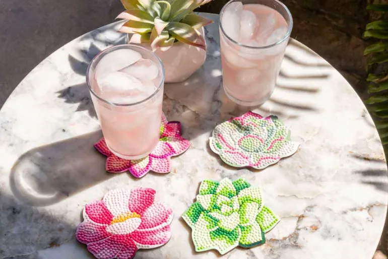 Tutti Frutti Coasters Diamond Painting Kit 4pc