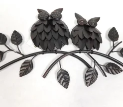 Two Owls Metal Wall Art