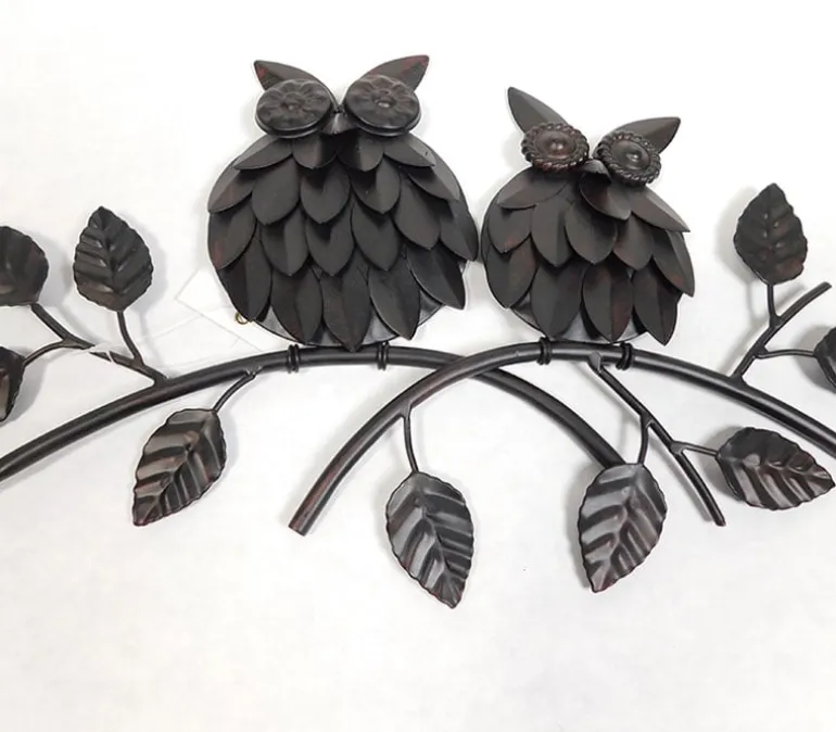 Two Owls Metal Wall Art