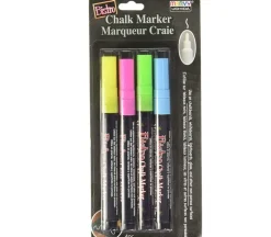 Uchida Bistro Chalk Marker Set – Fine – Yellow Pink Green Blue – 4 Piece