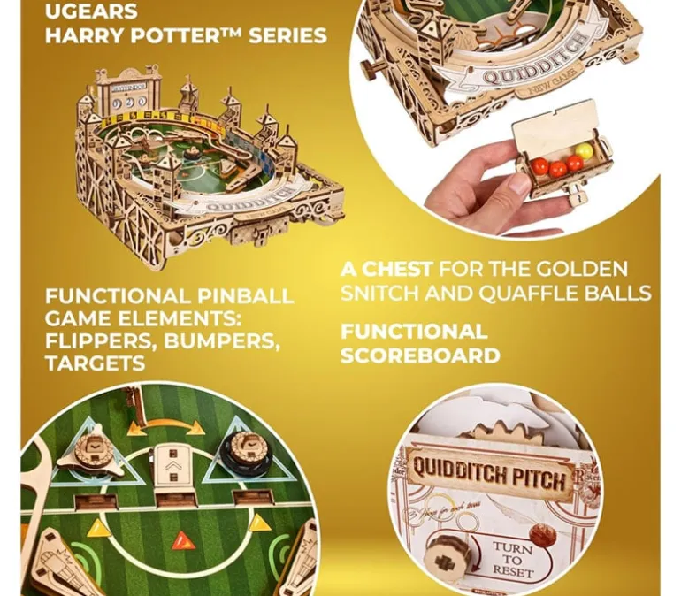 Ugear Harry Potter Quidditch Pinball Machine Wooden Puzzle
