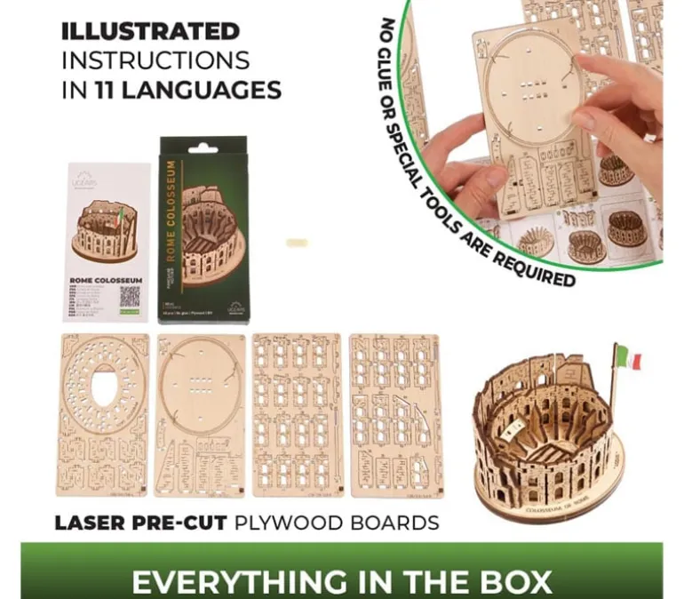 Ugear Rome Colosseum Wooden Puzzle