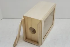 Unfinished Wood Bank Shadowbox with Sliding Bottom