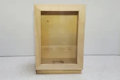 Unfinished Wood Bank Shadowbox with Sliding Bottom