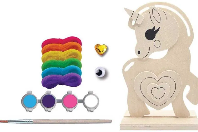 Unicorn – Wood Yarn Wrapping Craft & Paint Kit