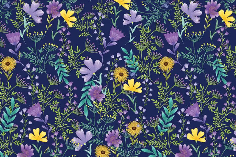 Veronica’s Garden Bees Tonal Green