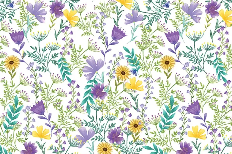 Veronica’s Garden Florals on Lilac