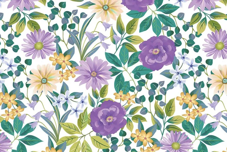 Veronica’s Garden Shadow Dots in Tonal Purple