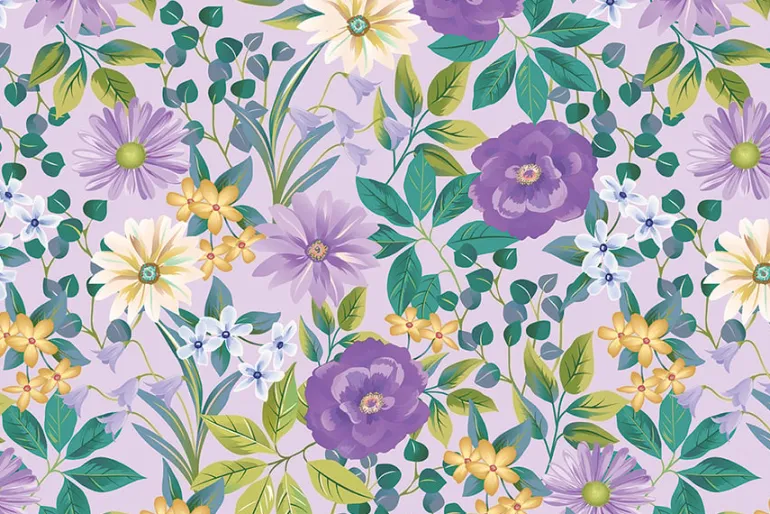 Veronica’s Garden Shadow Dots in Tonal Purple