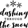 Vinyl Rub-On – Dashing Through The Snow – White