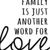 Vinyl Rub-On – Family Just Another Word 4 Love