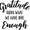 Vinyl Rub-On – Gratitude Turns
