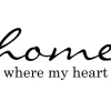 Vinyl Rub-On – Home Heart – Black
