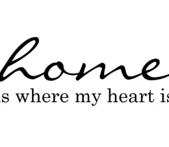 Vinyl Rub-On – Home Heart – Black