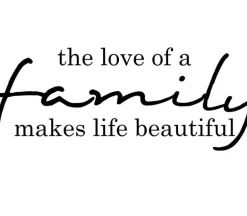 Vinyl Rub-On – The Love Of A Family – Black