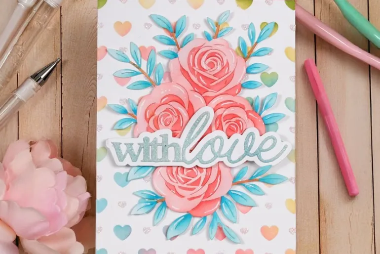 Waffle Flower Dashed Lattice Dot Stencil