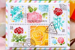 Waffle Flower Nesting Postage Collage Die