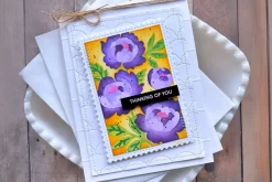 Waffle Flower Nesting Postage Collage Peony Stencil